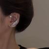 2PCS Women's Clip-On Earrings Hook Without Pierced Ear Bone Clips (Silver Swan Wings Ear Clips) view 2