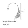 2PCS Women's Clip-On Earrings Hook Without Pierced Ear Bone Clips (Silver Swan Wings Ear Clips) view 4