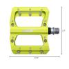 HT Components, AN14A, Nano, Platform Pedals, Body: Aluminum, Spindle: Cr-Mo, 9/16'', Green, Pair view 2
