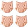 4 Pieces Plus Size Comfortable Modal Women Underwear Pretty Panty Elastic Briefs High Waist Soft Women Panties (Color : Shape13, Size : 6XL) view 1