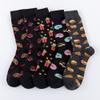 Drincoshow Gourmet Socks Donut Oreo Popcorn Sandwich Casual Cotton Socks European and American Street Trends Mid-Calf Socks (European code: 39-46,Popcorn) view 3