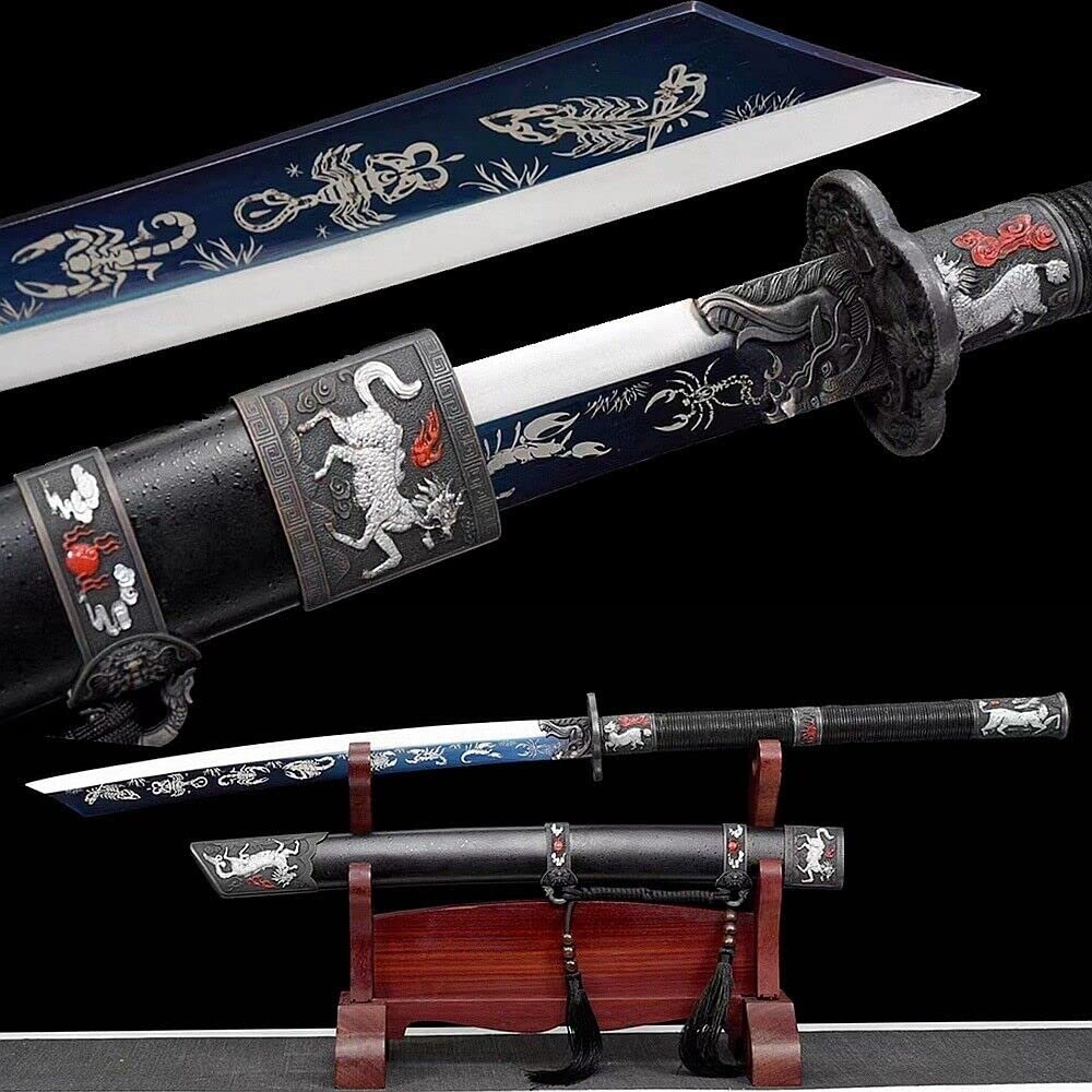 Zhmyyxgs Nice Long Handle Manganese Steel Kang Xi Bao Dao Kungfu Sword Broadsword