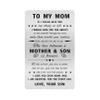 Alotozo Mom Christmas Gifts from Son - To My Mom Wallet Card - Mother Son Gift, Credit Card Size Keepsake view 1
