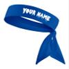 Custom Personalized Drippy Name Sports Head Tie Headband - White Black Red Blue Yellow Orange Green Purple Pink Grey Light Dark Drip Sports (Royal Blue Headband) view 1