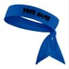 Custom Personalized Drippy Name Sports Head Tie Headband - White Black Red Blue Yellow Orange Green Purple Pink Grey Light Dark Drip Sports (Royal Blue Headband) view 2