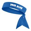 Custom Personalized Drippy Name Sports Head Tie Headband - White Black Red Blue Yellow Orange Green Purple Pink Grey Light Dark Drip Sports (Blue Headband) view 1