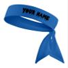 Custom Personalized Drippy Name Sports Head Tie Headband - White Black Red Blue Yellow Orange Green Purple Pink Grey Light Dark Drip Sports (Blue Headband) view 2