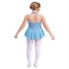 Oyolan Kids Girls Shiny Rhinestone Floral Sleeveless Figure Skating Dress Gymnastics Leotard Ballet Dance Dress Costume Grey Blue C 6 Years view 2