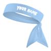 Custom Personalized Drippy Name Sports Head Tie Headband - White Black Red Blue Yellow Orange Green Purple Pink Grey Light Dark Drip Sports (Light Blue Headband) view 1
