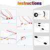 Dovesun 20pcs Slip Fishing Bobber Fishing Float Slip Fishing Rig Rubber Bobber Stoppers for Crappie Panfish Walleyes Trout Bass Fishing 1.06in (27mm) Red-Yellow view 3