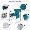 ABCCANOPY Folding Directors Chair Outdoor Camping Chair Makeup Artist Chair with Side Table & Pockets, Lake Blue view 4