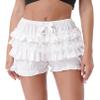 winying Womens Undershorts Ruffles Boyshort Panties Dance Bloomers Booty Shorts Frilly Pettipants White #3 Large view 1
