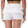 winying Womens Undershorts Ruffles Boyshort Panties Dance Bloomers Booty Shorts Frilly Pettipants White #3 Large view 3