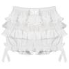 winying Womens Undershorts Ruffles Boyshort Panties Dance Bloomers Booty Shorts Frilly Pettipants White #3 Large view 4