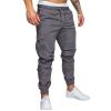 SERYU Working Soft Frill Man Plus Size Regular Breathable Straight Leg Retro Solid Elasticated Waist Festival Men, A-light Gray view 1