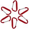 TOPTIE 24PCS Personalized Carabiner Keychains, Engraved Carabiners 3-Inch D Shape Clips, Red Wide Hook view 2