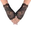 obmwang 2 Pairs Women's Lace Gloves Fingerless Floral Gloves for Bridal Prom Wedding Party Costume Accessories view 3