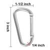 TOPTIE 48PCS Carabiner Keychain, 3 Inch Aluminum D Ring Clips, Spring Snap Hook - Black view 3