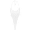 Vxuxlje Women's One Piece Lingerie Swimwear See Through Sheer Mesh Body Suits High Cut Bathing Suit White B One Size view 4