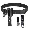 Fishing Wading Belt Rod Holder Adjustable Wader Fishing Waist Belt for Fly Surf Casting Spinning Fishing Pole Fishing Tackle (Black) view 1