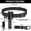 Fishing Wading Belt Rod Holder Adjustable Wader Fishing Waist Belt for Fly Surf Casting Spinning Fishing Pole Fishing Tackle (Black) view 2