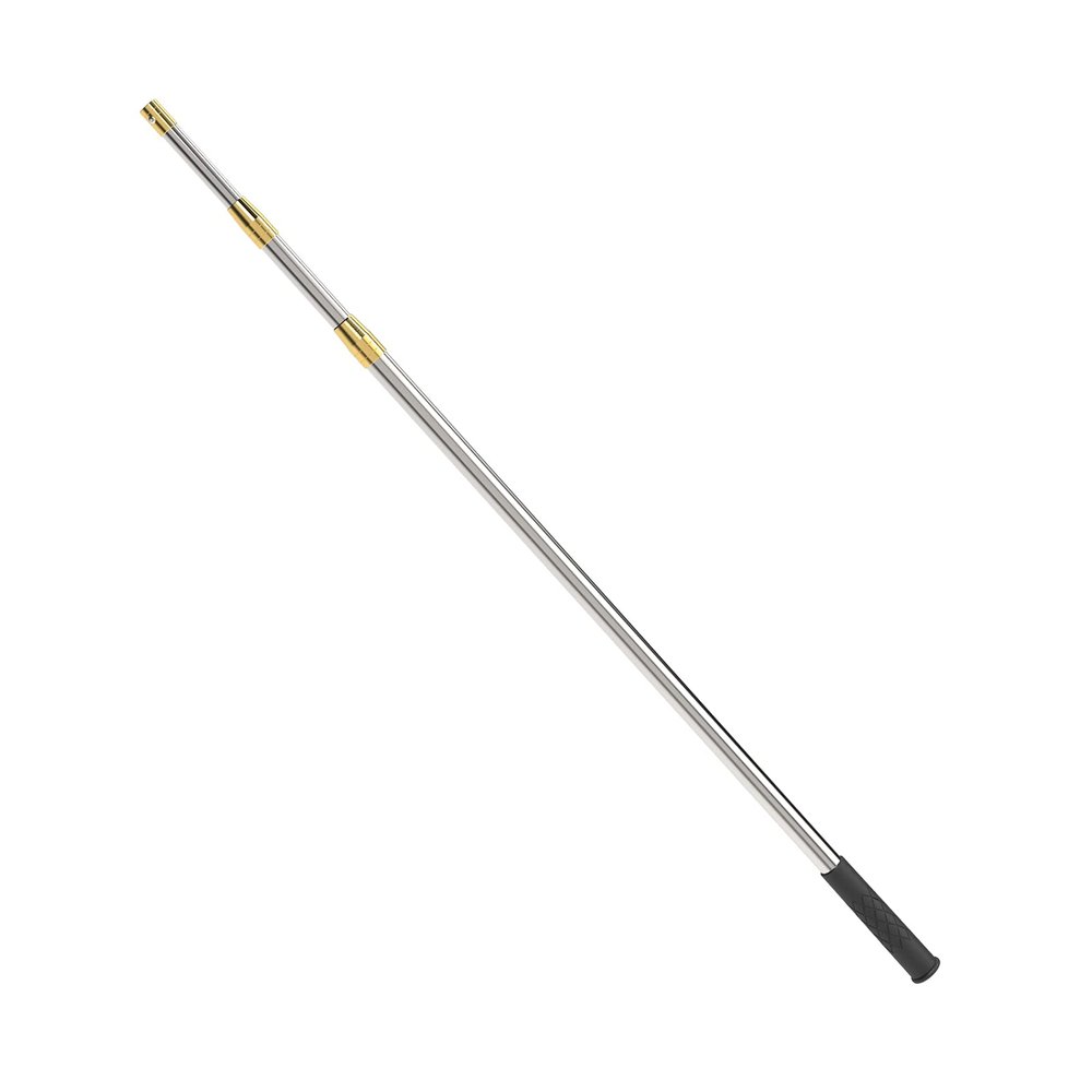 Cyfie Retractable Fishing Gaff, Stainless Steel Flounder Gig Frog Gig Gaff Pole, Muti-Size Telescopic Fishing Gaff with 8mm Screw, Capable for Gaff Harpoon Hook (16.4 Feet Retractable Pole)