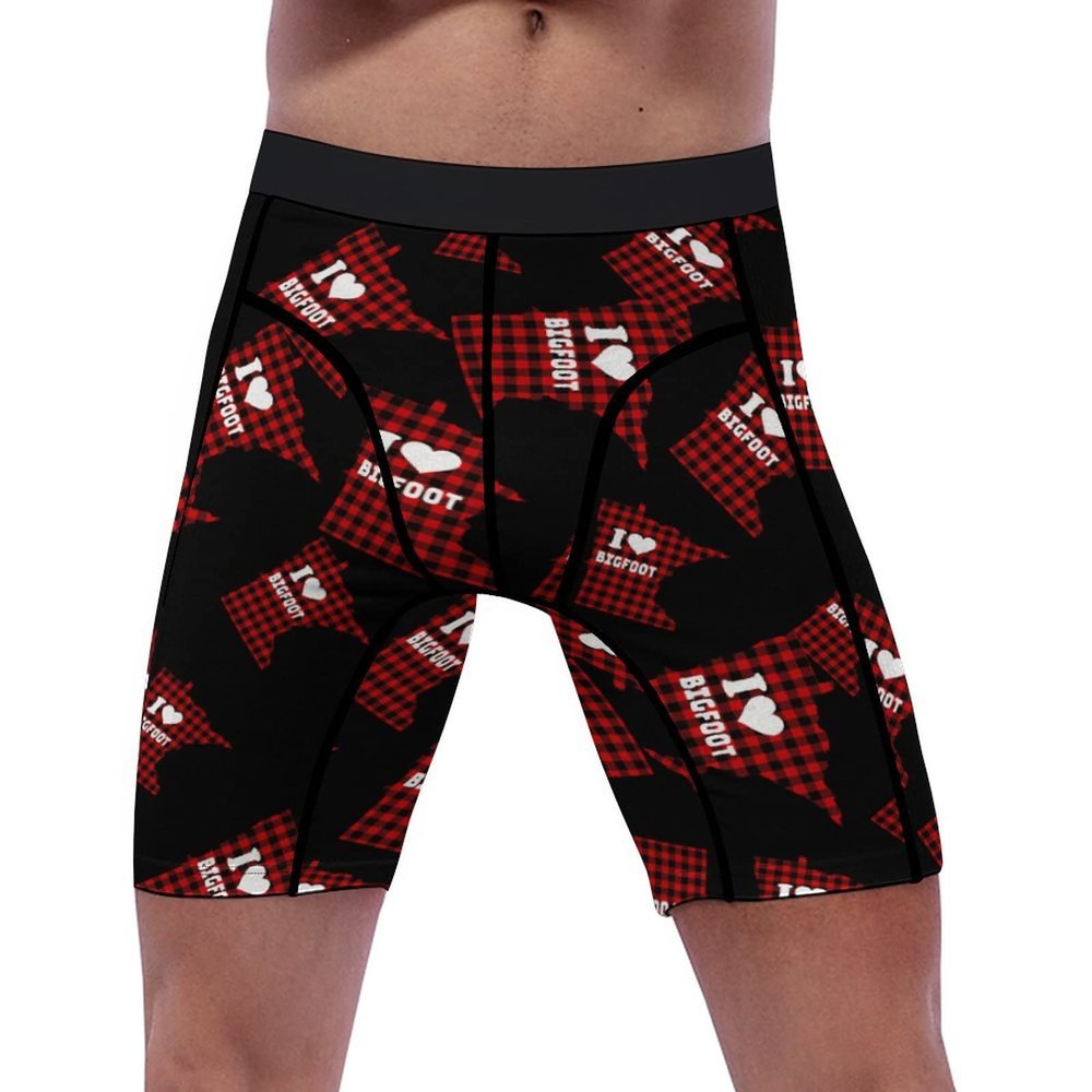 Minnesota I Love Bigfoot Fashion Shorts Boxer Briefs Quick Dry Athletic Underwear for Men M