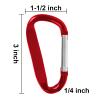 TOPTIE 24PCS Personalized Carabiner Keychains, Engraved Carabiners 3-Inch D Shape Clips, Black Wide Hook view 3
