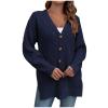 tuduoms Womens Long Sleeve Cardigan Sweaters with Side Slit Fall Fashion Chunky Knit Loose Lighweight Button Up Sweater Coats view 4