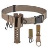 Fishing Wading Belt Rod Holder Adjustable Wader Fishing Waist Belt for Fly Surf Casting Spinning Fishing Pole Fishing Tackle (Khaki) view 1