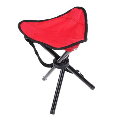 ZXMJYHK Camping Stool, Small Folding Chair, The Fishing Festival Outdoor Stool Tripod Chair Picnic Barbecue Beach Portable Light Chair (Color : Red)