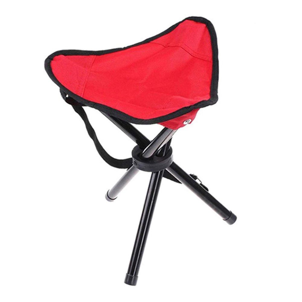ZXMJYHK Camping Stool, Small Folding Chair, The Fishing Festival Outdoor Stool Tripod Chair Picnic Barbecue Beach Portable Light Chair (Color : Red)