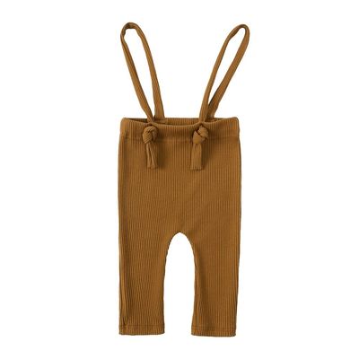 MYGBCPJS Baby Boys Girls Ribbed Knit Suspenders Pants Leggings Infant Toddler Adjustable Knot Straps Tights Overall Trousers
