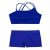 Loodgao Kids Girls 2 Piece Dance Outfits Gymnastics Crop Top with Booty Shorts Sport Tracksuit Swimsuit Clothing Straps-b 13-14 view 3