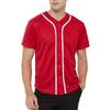 TopTie 2 Pack Men's Baseball Jersey Button Down Jersey Short Sleeve Shirt-Red White-M view 3