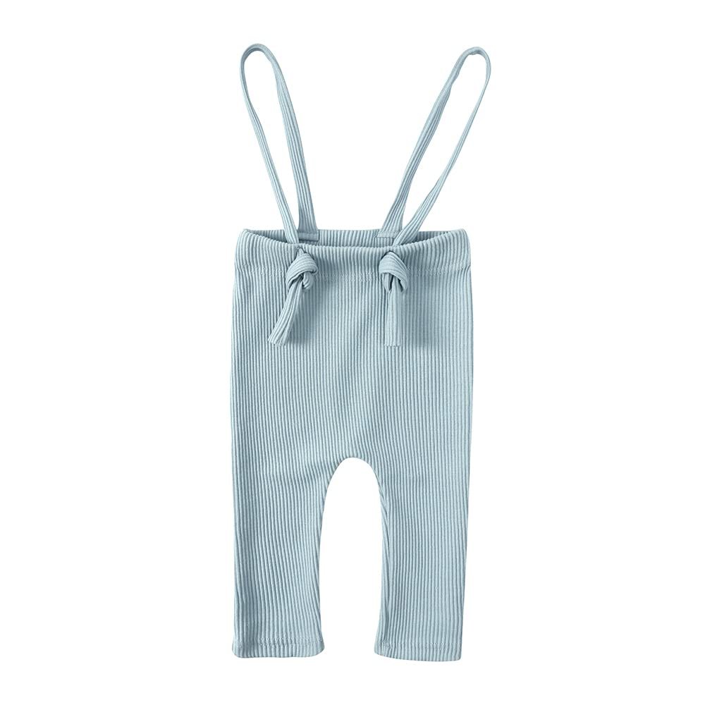 MYGBCPJS Baby Boys Girls Ribbed Knit Suspenders Pants Leggings Infant Toddler Adjustable Knot Straps Tights Overall Trousers