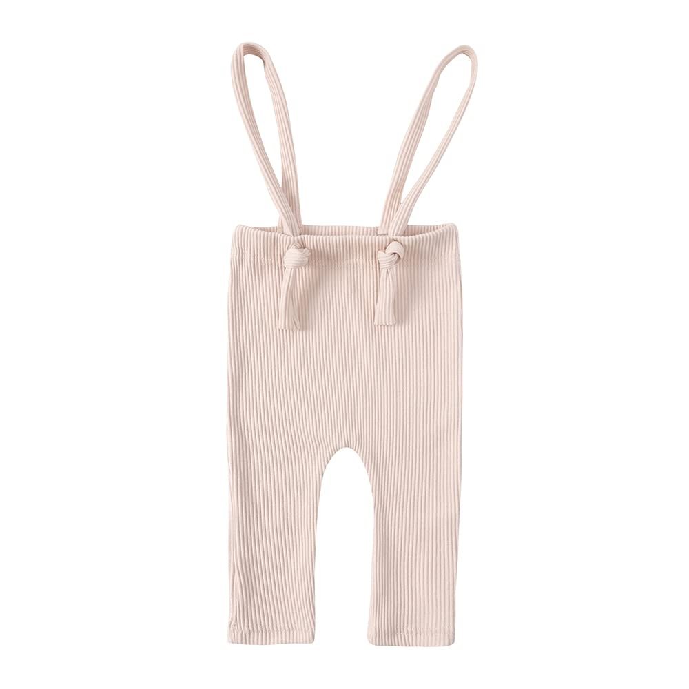 MYGBCPJS Baby Boys Girls Ribbed Knit Suspenders Pants Leggings Infant Toddler Adjustable Knot Straps Tights Overall Trousers
