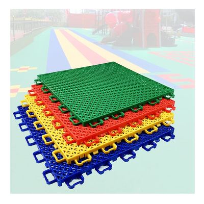 Kindergarten Modular Interlocking Sports Floor Tiles, Outdoor Non-Slip wear-Resistant Sports Floor, Colorful Plastic Puzzle Floor (Color : Red, Size : 1PCS)