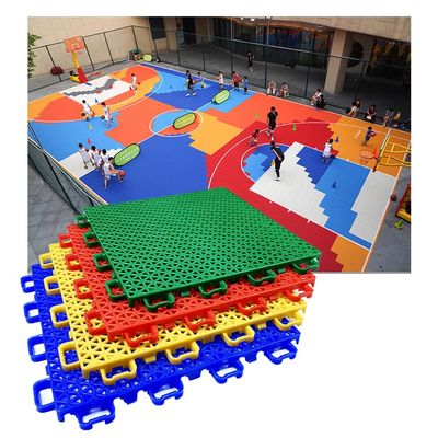 25CM Outdoor Plastic Sports Floor, Modular Interlocking Sports Floor Tiles, for Basketball Court Table Tennis Court Gymnasium (Color : Yellow, Size : 10PCS)