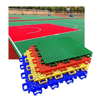25cm Anti-Skid and wear-Resistant Sports Floor for Basketball Court, Modular Interlocking Sports Floor Tiles, Colorful Plastic Puzzle Floor (Color : Blue, Size : 10PCS)