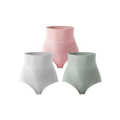 3 pcs/lot Woman Cotton Shaper Slimming Panties Sexy Soft Underpanties High Waist Briefs Size M to XL (Color : Shape11, Size : M(50-65KG))