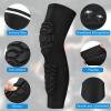 GUOZI Double Crashproof Knee Calf Pads [2 Pack], Thigh Compression Leg Sleeves Protection, Shin Brace Support for Youth Adults Sports Football Basketball Volleyball Soccer Baseball etc. view 3