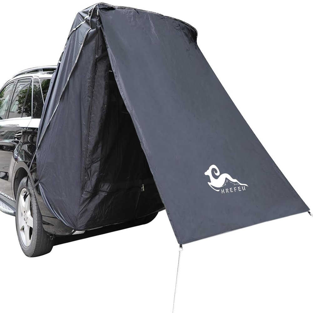 HREFEU SUV Tailgate Shade Awning Tent with Portable Waterproof Storage Bag, Hatchback Tent, Tailgate Shade Awning for Any Size SUV/Van/MPV/CUV