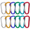 TOPTIE 48PCS Carabiner Keychain, 3 Inch Aluminum D Ring Clips, Heavy-Duty Hook - Assorted view 1