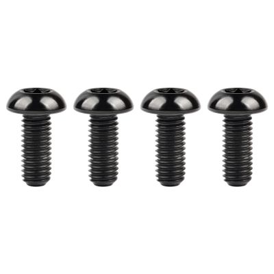 Wanyifa 4Pcs Titanium M5 x 12mm Holder Torx Head Bolt Screw for Bicycle Water Bottle Cage (Black)
