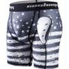 COOLOMG Men Compression Shorts with Cup Protective Athletic Underwear for Baseball Football MMA, Grey US Flag L view 1