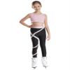 Huimingda Kid Girls 2 Piece Dance Outfits Sports Bra Crop Tank Top Athletic Leggings Set Gymnastics Tracksuit Pink 10 Years view 1