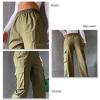 Women's Cargo Pants High Waist Sweatpants Straight Pants Work Pants Hiking Pants Casual Outdoor Long Pants(XL-OD green) view 4