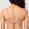 DOBREVA Women's Lace Push Up Bra Underwire Plunge Cream Coffee 36C view 2