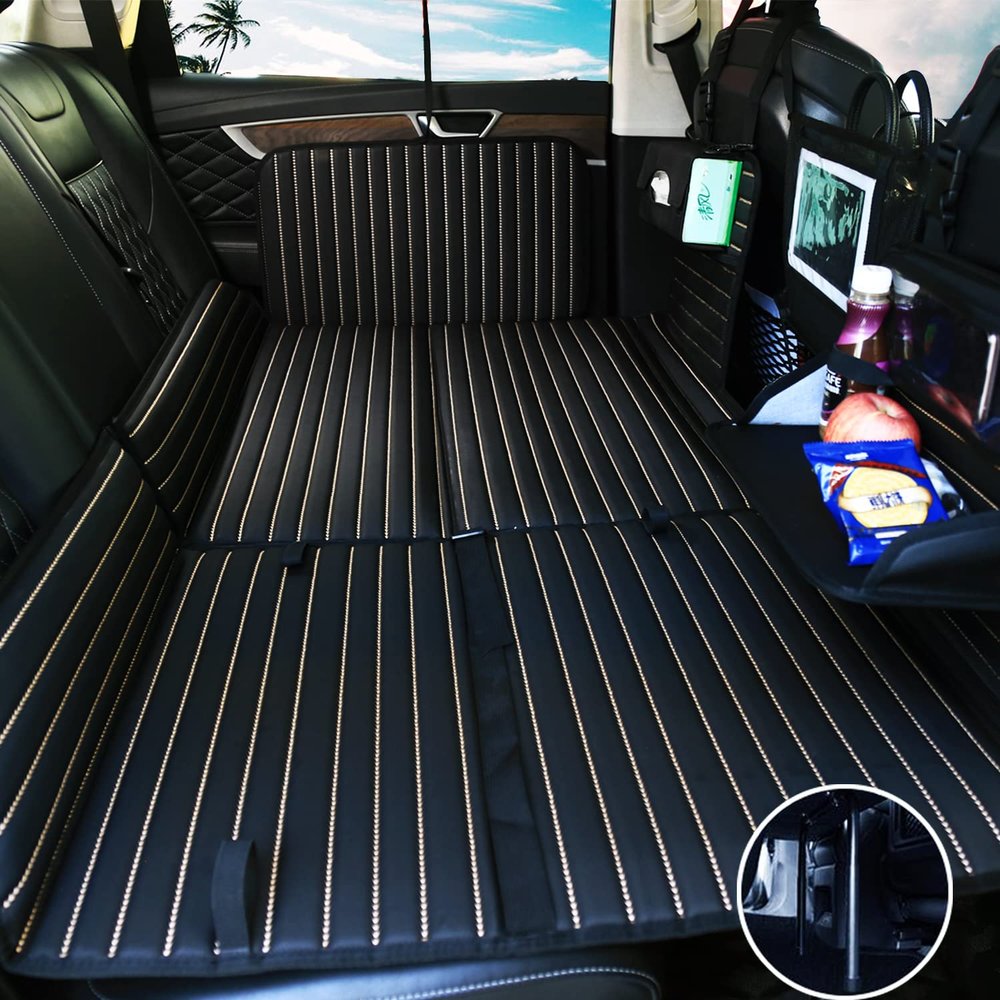 Heart Horse Non-Inflatable Car Mattress - Folding SUV Truck Back Seat Mattress for Travel, Camping and Large Dog Car Seat Cover (with Adjustable Bracket)
